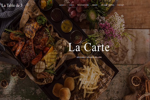 Site fictif restaurant
